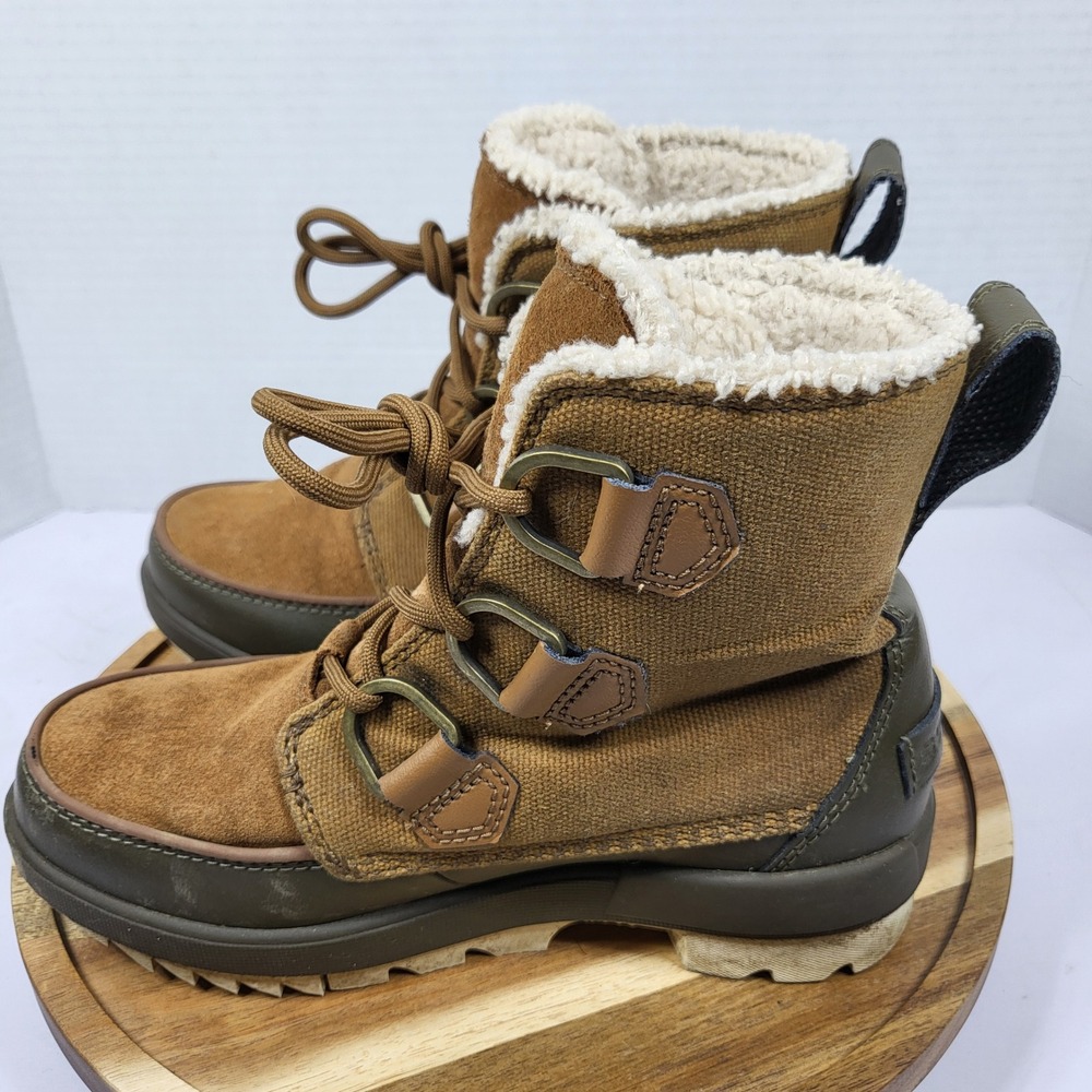 Sorel Lennox Street Waterproof Boots Womens 5 Omega Taupe Olive NL4469-242 - Picture 10 of 11